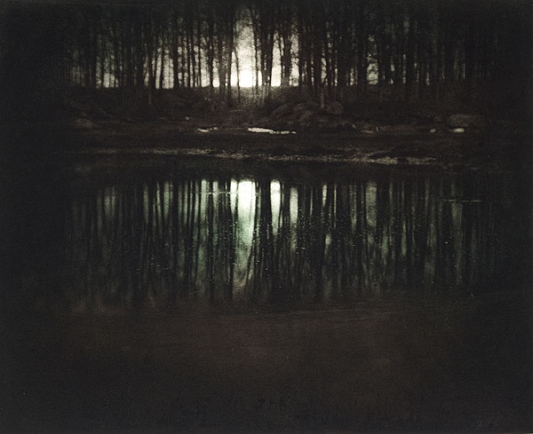 Moonrise Over Pond